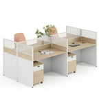 Modern Oak Partition Workstation
