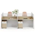 Modern Oak Partition Workstation