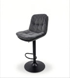 現代灰色布藝可升降吧椅 Modern Grey Fabric Adjustable Bar Stool