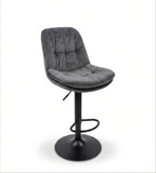 現代灰色布藝可升降吧椅 Modern Grey Fabric Adjustable Bar Stool