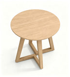 北歐原木色實木腳圓形茶几 Nordic Natural Wood Round Coffee Table