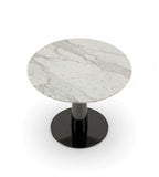 白色大理石黑色不銹鋼圓形洽談枱 Marble Round Table