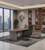 現代簡約側櫃老闆台 Modern Minimalist Side-Cabinet Executive Desk