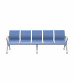 現代藍色PU皮帶扶手可選公共排椅 Modern Blue PU Multi-Seater Waiting Chair