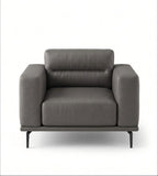 現代灰色PU皮單座位梳化 Modern Grey PU Leather Single Sofa