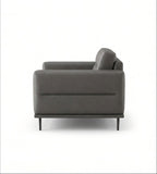 現代灰色PU皮單座位梳化 Modern Grey PU Leather Single Sofa