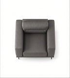 現代灰色PU皮單座位梳化 Modern Grey PU Leather Single Sofa