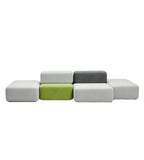 現代拼色PU皮組合型梳化 Modern Color-blocked PU Modular Sofa