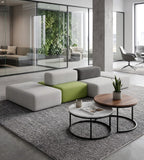 現代拼色PU皮組合型梳化 Modern Color-blocked PU Modular Sofa