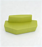 現代草綠色布藝雙座位辦公梳化 Modern Green Fabric Double Seater Office Sofa