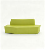 現代草綠色布藝雙座位辦公梳化 Modern Green Fabric Double Seater Office Sofa