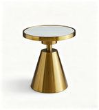 Light Luxury White Sintered Stone Round Coffee Table