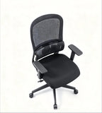 現代黑色網背帶轆辦公椅 Modern Black Mesh Office Chair