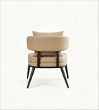 Modern Minimalist Beige PU Leather Single-Seater Sofa