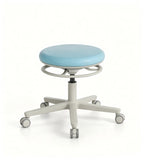舒適實用淺藍色布藝可升降帶轆辦公椅 Light Blue Fabric Adjustable Office Chair