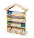樟子松實木房屋造型幼稚園書 Solid Wood House Shaped Kindergarten Bookcase