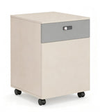 現代米色拼灰色一櫃桶一門密碼鎖帶轆活動櫃 Modern Beige & Grey 1-Drawer 1-Door Mobile Pedestal