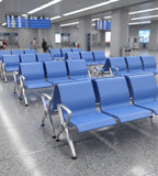 Modern Blue PU Multi-Seater Waiting Chair