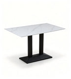 Modern White Sintered Stone Dining Table